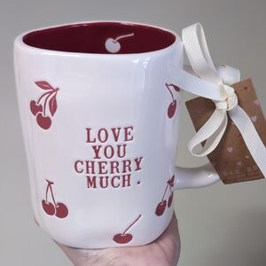 Rae Dunn LOVE YOU CHERRY MUCH Mug Valentine's Day Cherry Mug 🍒